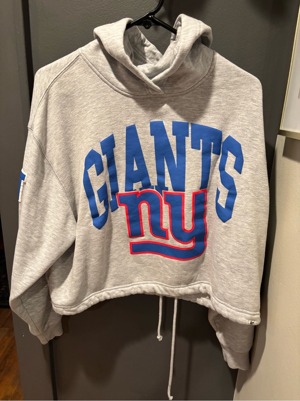 '47 Light Gray Hoodie with Blue Logo